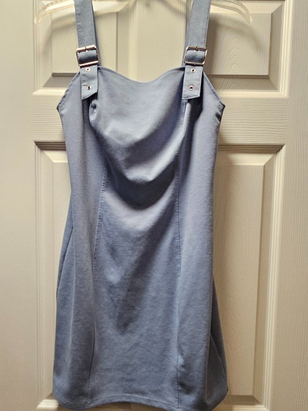 No Boundaries buckle-strap mini dress juniors large